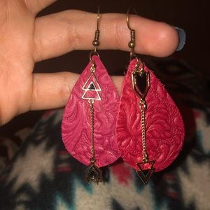 Leather earrings